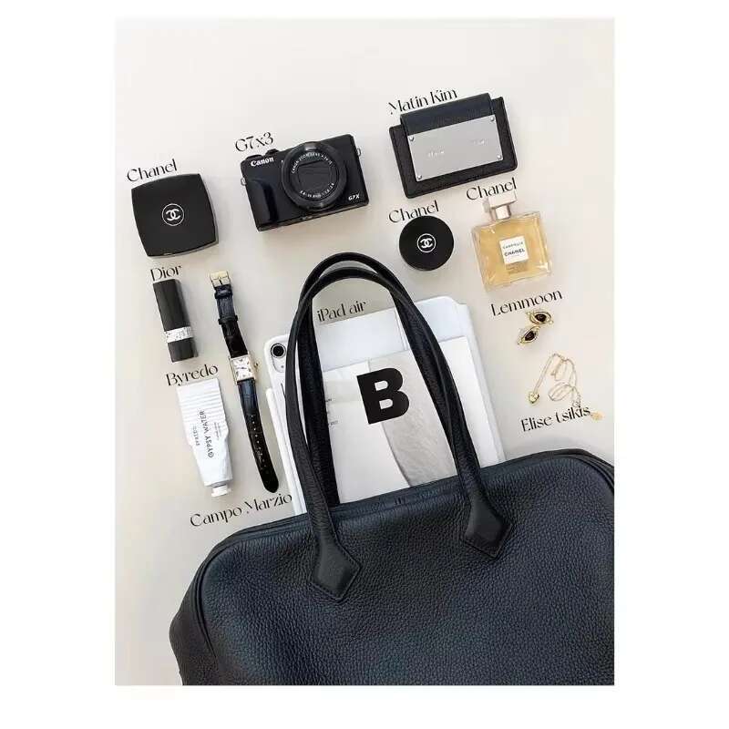 Designer Bag First-Layer Cowhide High-Quality Large-Capacity Bowling Men And Women's Commuting Travel Lightweight Portable Shoulder Bag
