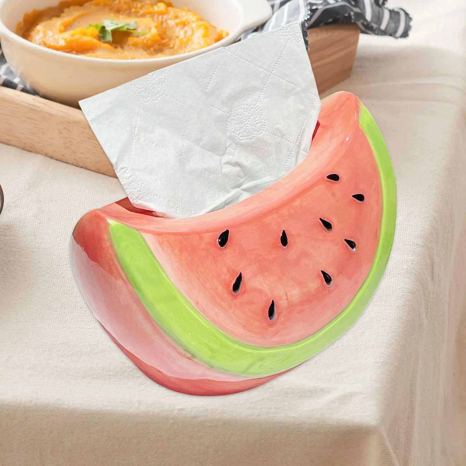 Ceramic Tissue Box Cover Tissue Holder Simple Napkin Storage Container forM251124