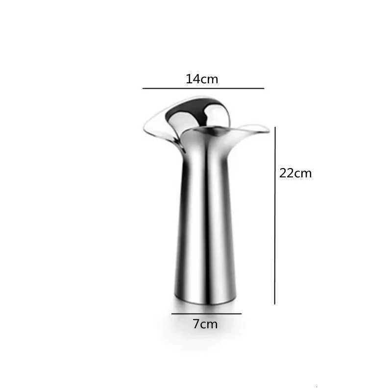 Luxury Silver Petal Fish Tail Stainless Steel Vase Living Room Decoration Flower Arrangement Candle Holder Scandinavian Style C2511243