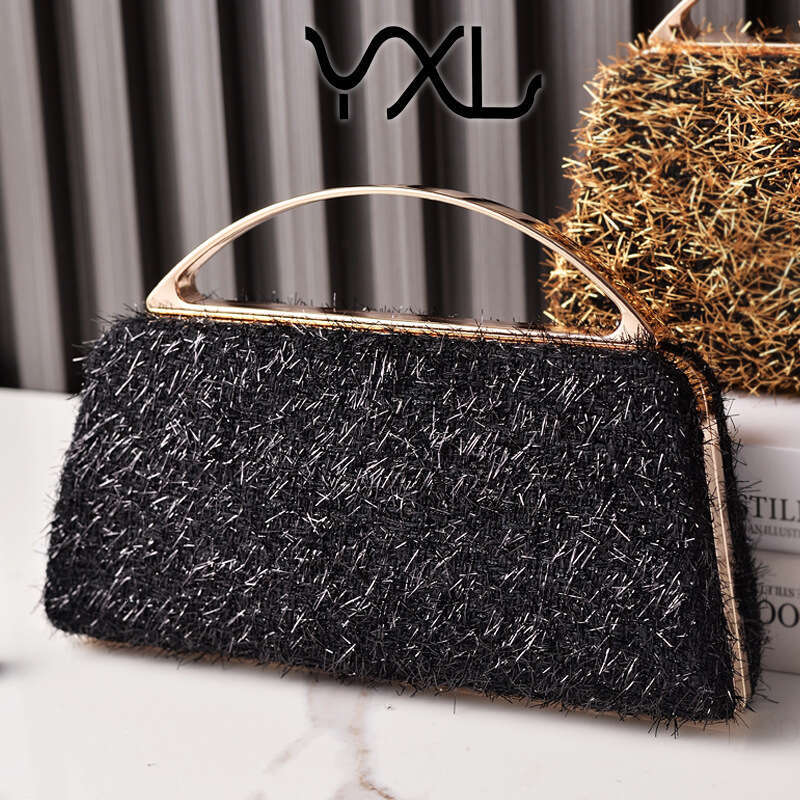 Dinner Bag New Tassel Gold Dinner Hand Held Party Bag Fashionable Wedding Bride Bag KQ