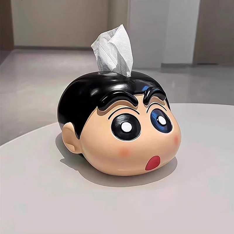 Crayon Shin-chan Desktop Ornament Tissue Box Living Room Desktop Organizer Paper Box Decorative Storage Box Home Decor GiftM251124