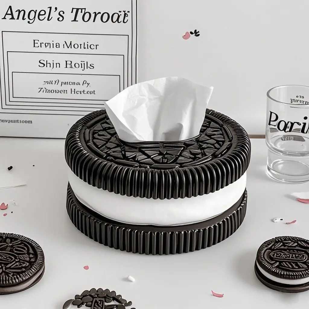 Creative Oreo Tissue Box with A and High-end Design Suitable for Both Home and Car Use and Practical DecorationM251124