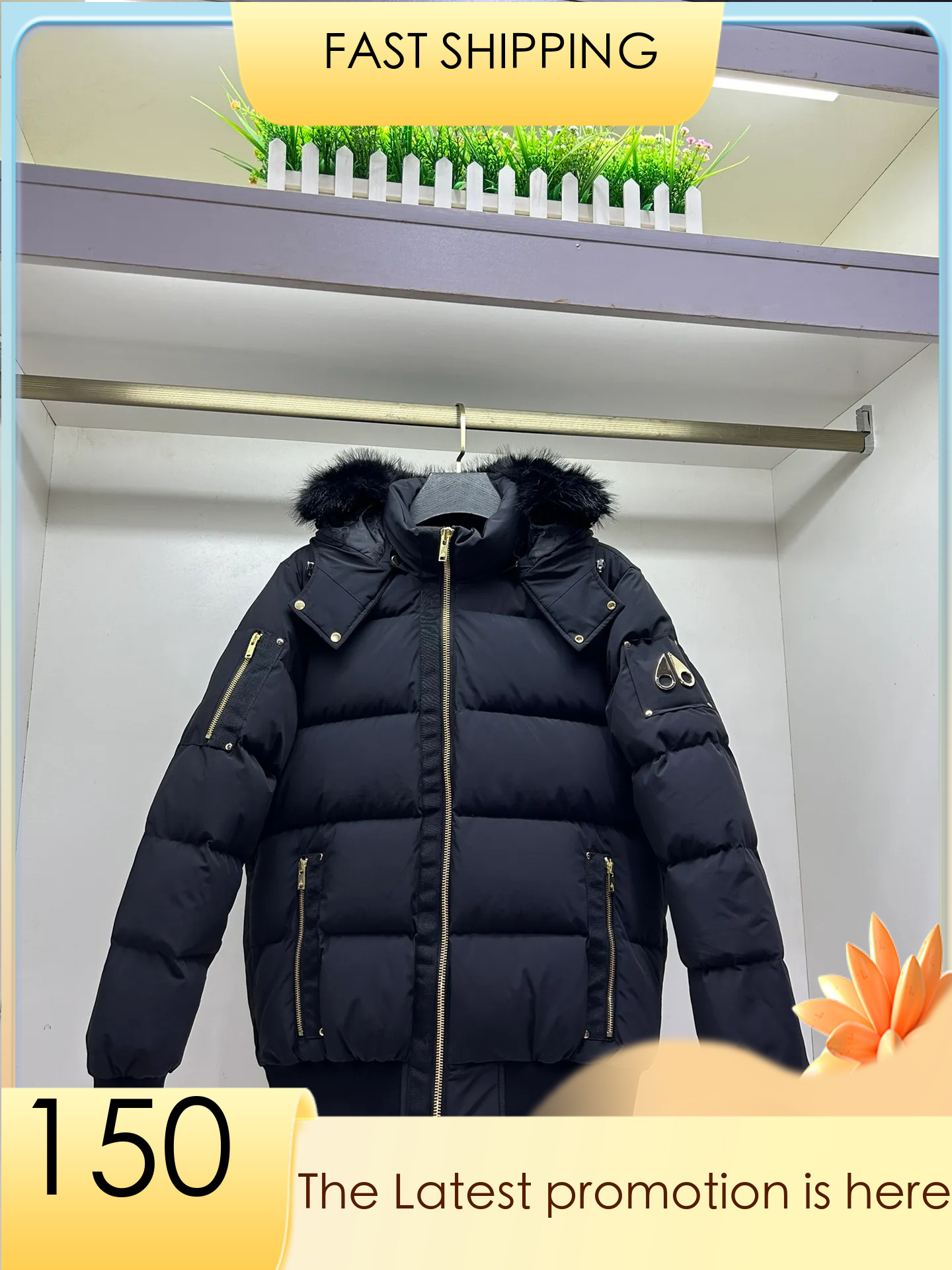 Moosely Knucklely Coat 2025 Designer Mens Moose Down Jacket Waterproof Parka Jacket With Fur Collar Duck Winter For Men Women Casual Warm Duster Couples 915