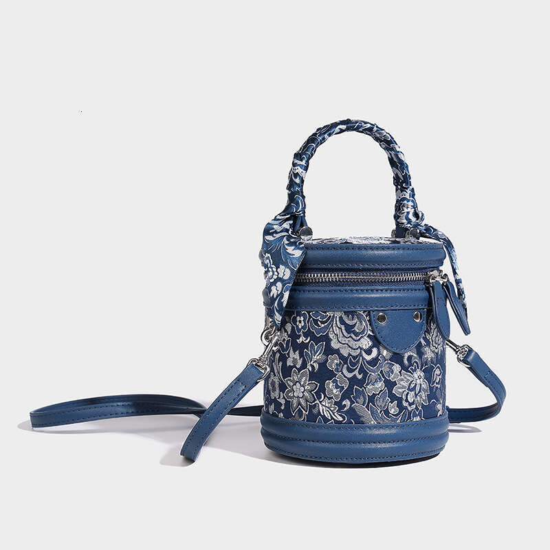 Designer Women's Bag, Lightweight Luxury, Handheld Cylindrical Bag, Chinese Multi functional Fashion Commuter Shoulder Crossbody Bag