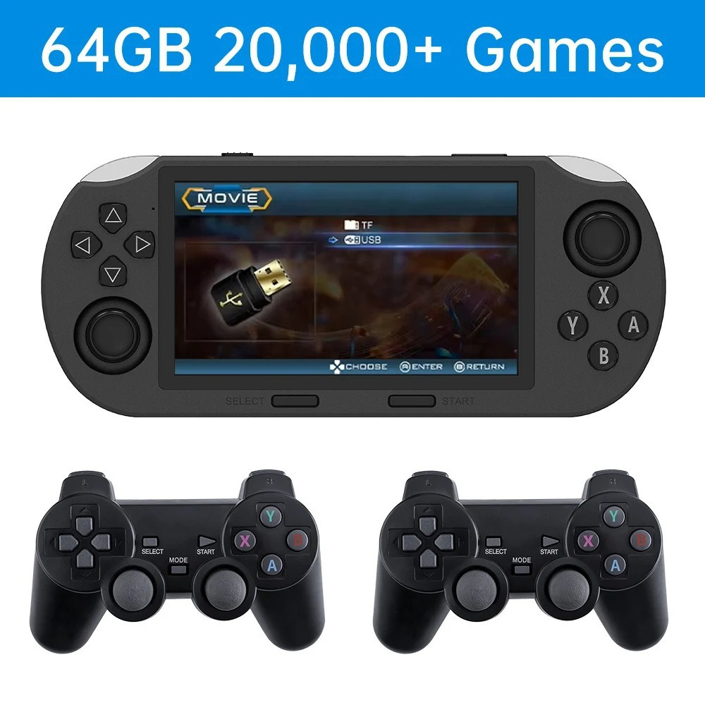 SF3000 nostalgic game console 4.5-inch high-definition large screen handheld GBA dual joystick handheld game console