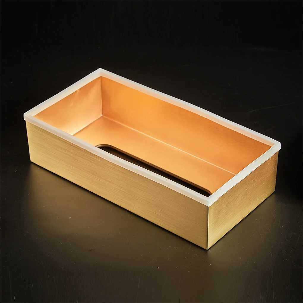 Stainless Steel Versatile Tissue Box Home Living Room Gold Light Luxury Style ins Napkin Box Suitable For Room Home Or OfficeM251124