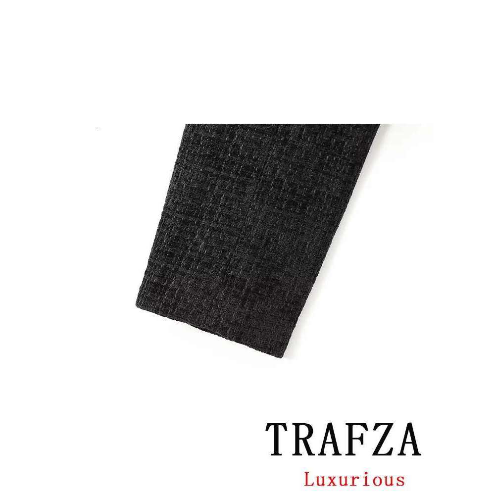 Designer Clothes TRAFZA Vintage Casual Chic Women Jackets Solid Bow Button Long Sleeve Coats New Fashion Autumn Winter Jacket Outwear