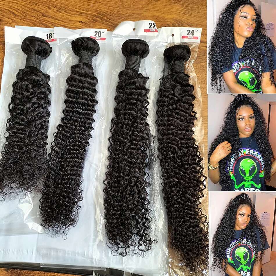 Kinky Curly 100% 12A Raw Brazilian Bundles Original On Promotion Human Natural Hair Extension