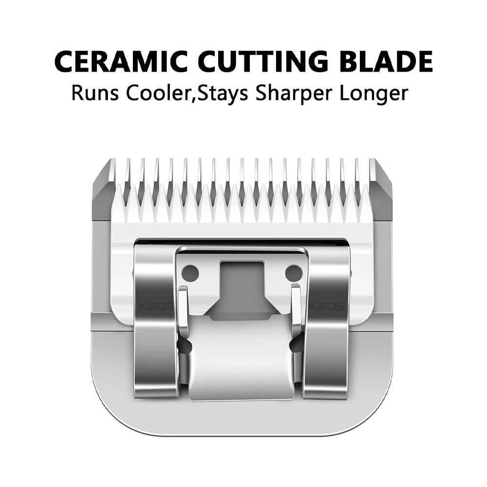 KBDS 7F Ceramic Detachable A5 Pet Dog Grooming Clipper Blades (1/8"-3.2mm) Compatible with Most Andis,Oster A5 Wahl KM Series Clippers(Customizab
