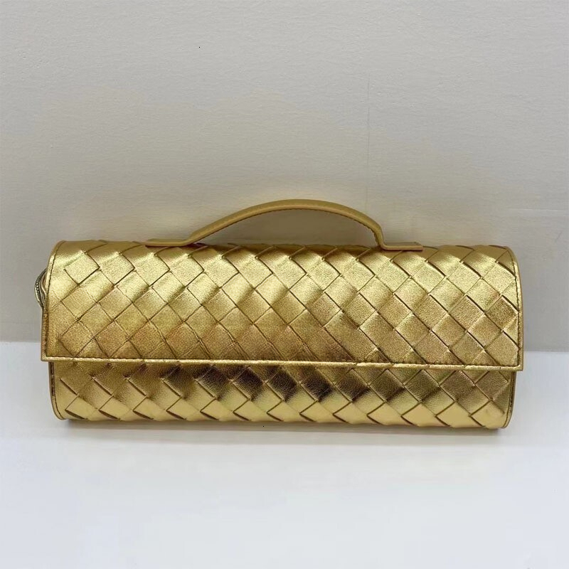 Designer's new hand woven bag, genuine leather evening dress bag, designer handbag, women's bag