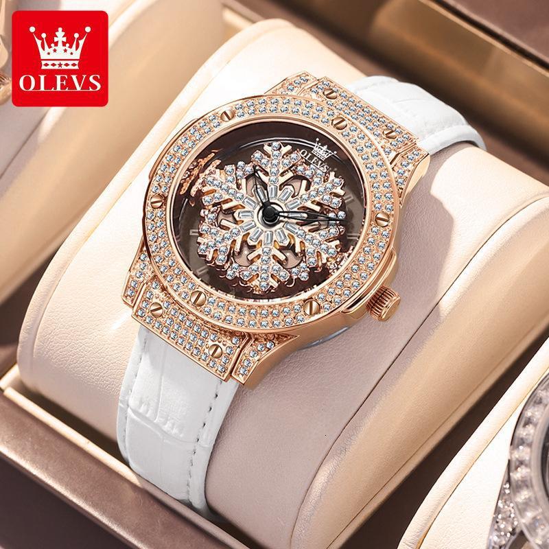 OLEVS Luxury Outdoor Watch Dropshipping Hollow Diamond Snowflake Design Best-selling Quartz Watch Designer Watch Free Delivery Wholesale