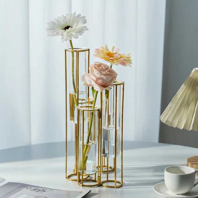 Nordic Vase Transparent Glass Vase Living Room Flower Light Luxury Home Decoration Creative Ornament Flower Rose Flower Grower C251124