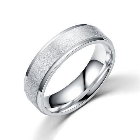 Top Source Simple Stainless Rose Gold 2mm, 4mm, 6mm Titanium Steel Matte Non Fading Couple Ring
