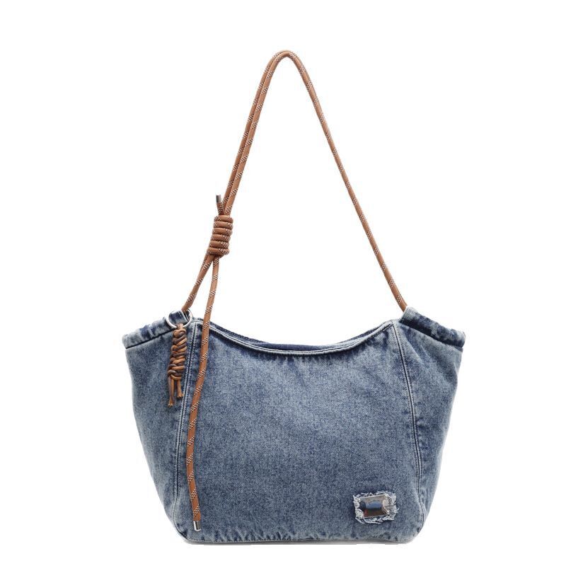 designer bag Cowboy cloth women's large capacity fashionable casual shoulder crossbody bag class commuting tote bag