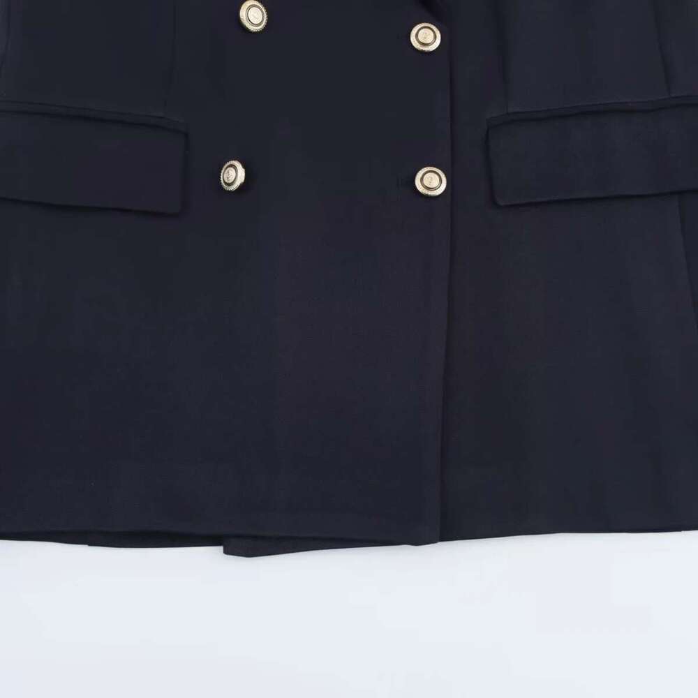 Designer Clothes ZBZA Women's Oversized Jacket Lapel Long Sleeve Double Breasted Front Pocket Blazer Spring And Summer New Casual Chic Outerwear