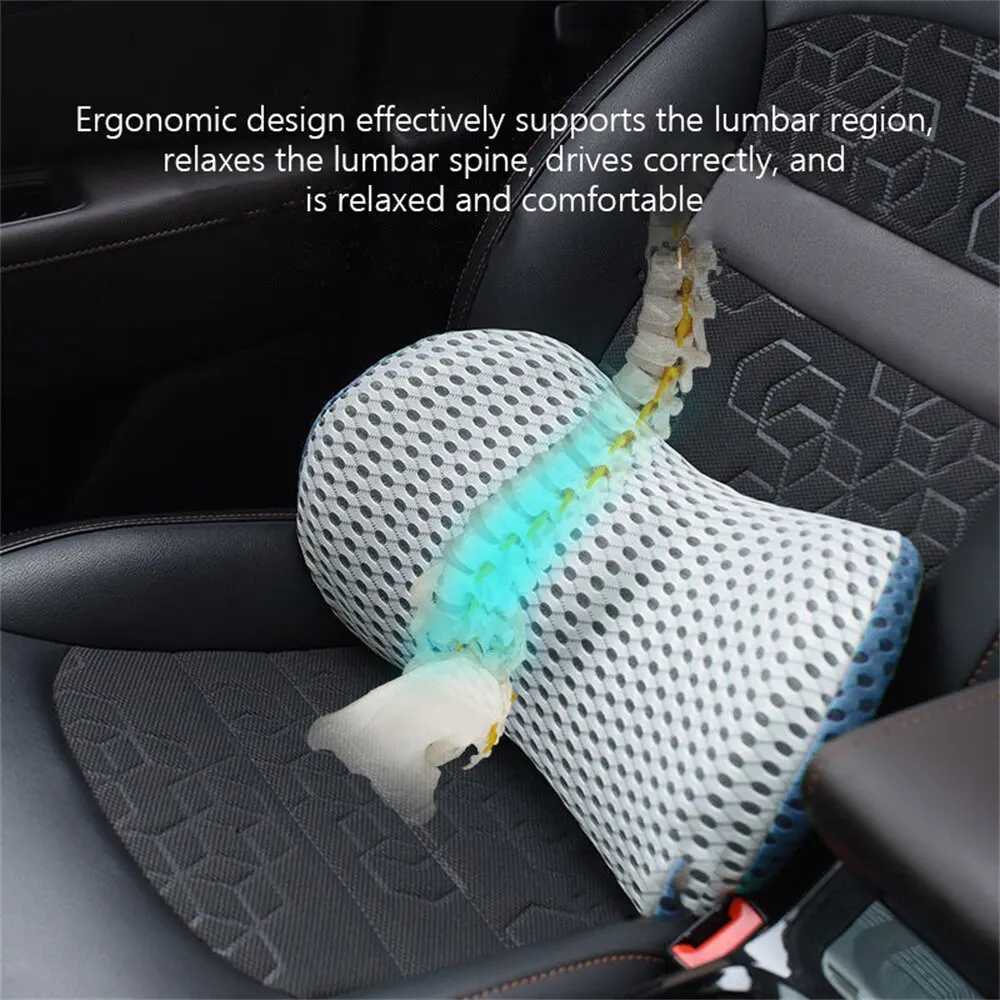 Breathable Memory Cushion Interior Accessories Bed Sleeping Pillow Car Seat Waist Pillow Lumbar Support Pillow Foam Car Cushion G251124