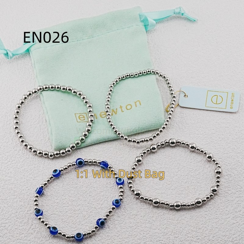 1:1 E-Newton Gold Jewelry Pearl Beaded Bracelets Bangles For Women Birthday Christmas Gift EN022-26