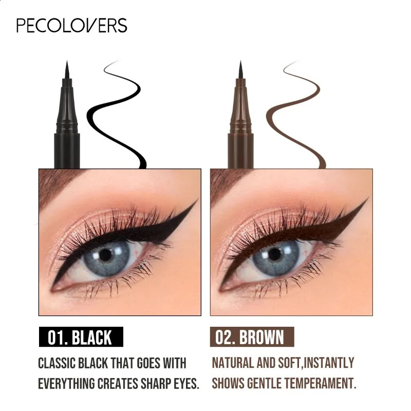 Black liquid eyeliner quick drying stain proof sweat waterproof durable and ultrathin 250418