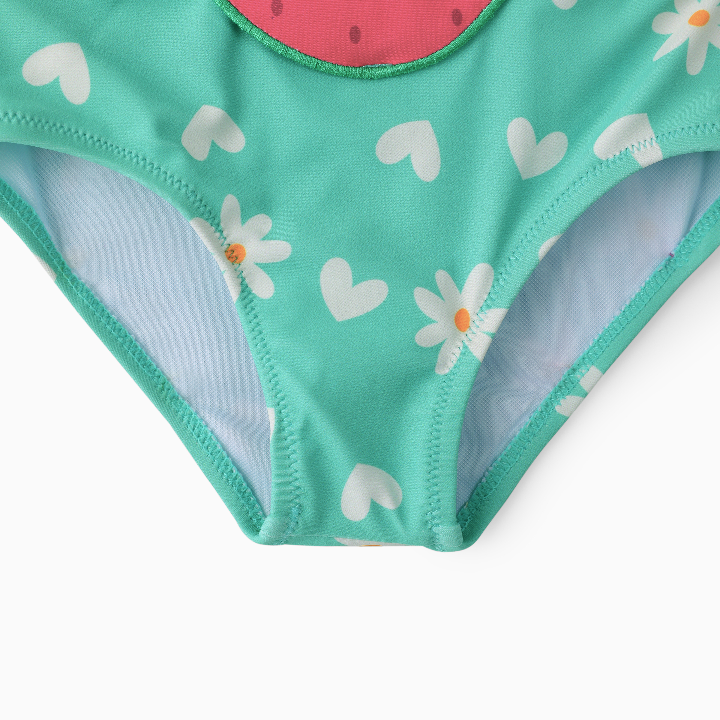 PatPat Baby Girl Childlike Fruit Embroidery Swimsuit