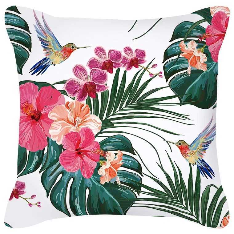 Flamingo Bird Cherry throw pillow cover with short plush print for living room sofa decoration cushion cover pillow covers G251124