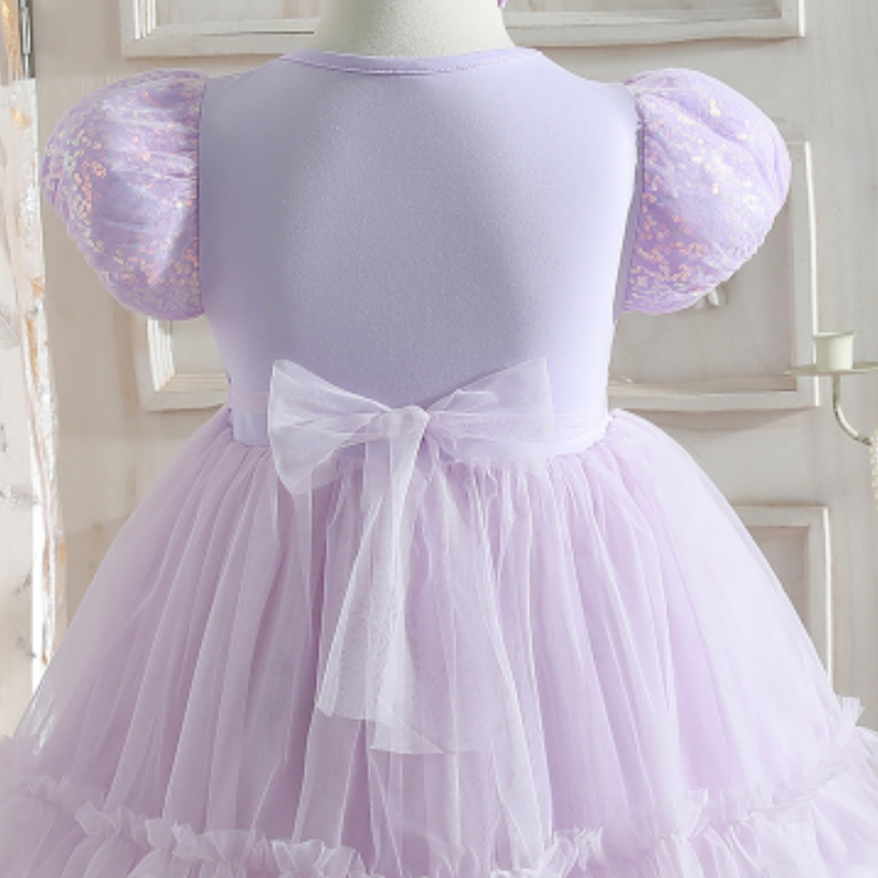 DISNEY Kids designer clothes baby summer baby designer clothes short-sleeved dress Crayon Shin-chan Lolita princess dress little girl's net.