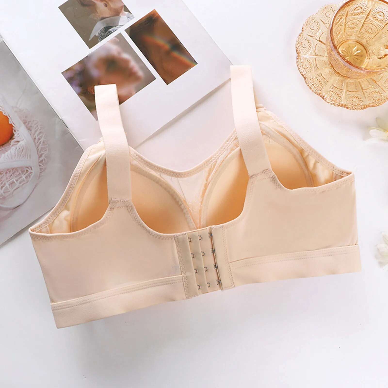 Dongdumaoyi For Women Full Coverage Underwear Seamless Bras Gathering Steel Ring Vest Style Push Up No Underwire Sleep Bra Women S Tight Underwear