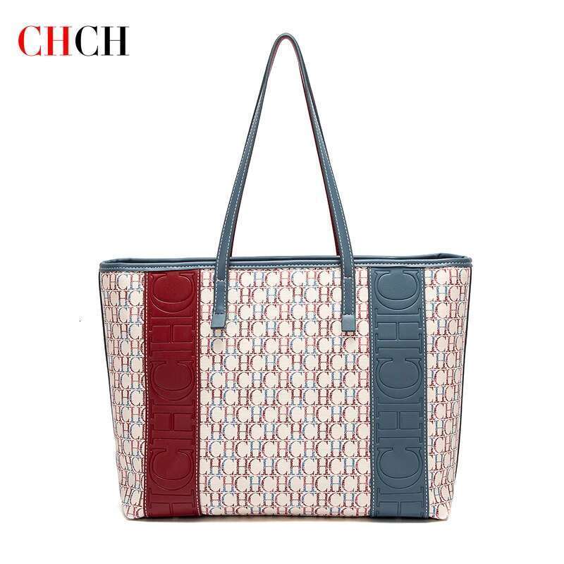 CHCH Women's Shopping Bag 2025 New Letter PVC Large Capacity Handbag Vintage