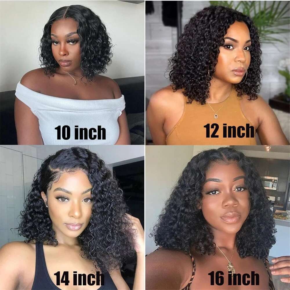 X Put On And Go Glueless Bob Human Hair For Women Kinky Curly Front Wig Plucked Pre Cut Lace Ready To Wear Tote Bag Tote Bag