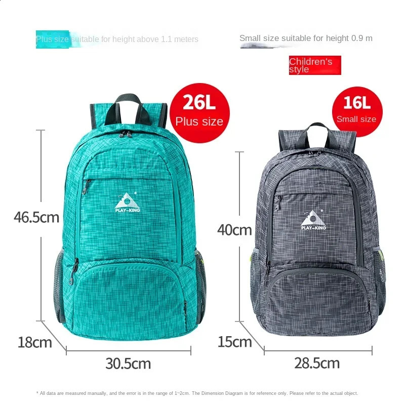 Skin Bag Outdoor Travel Foldable Lightweight Leisure Sports Camping Backpack Hiking and Mountaineering Anti Splash Water 250417