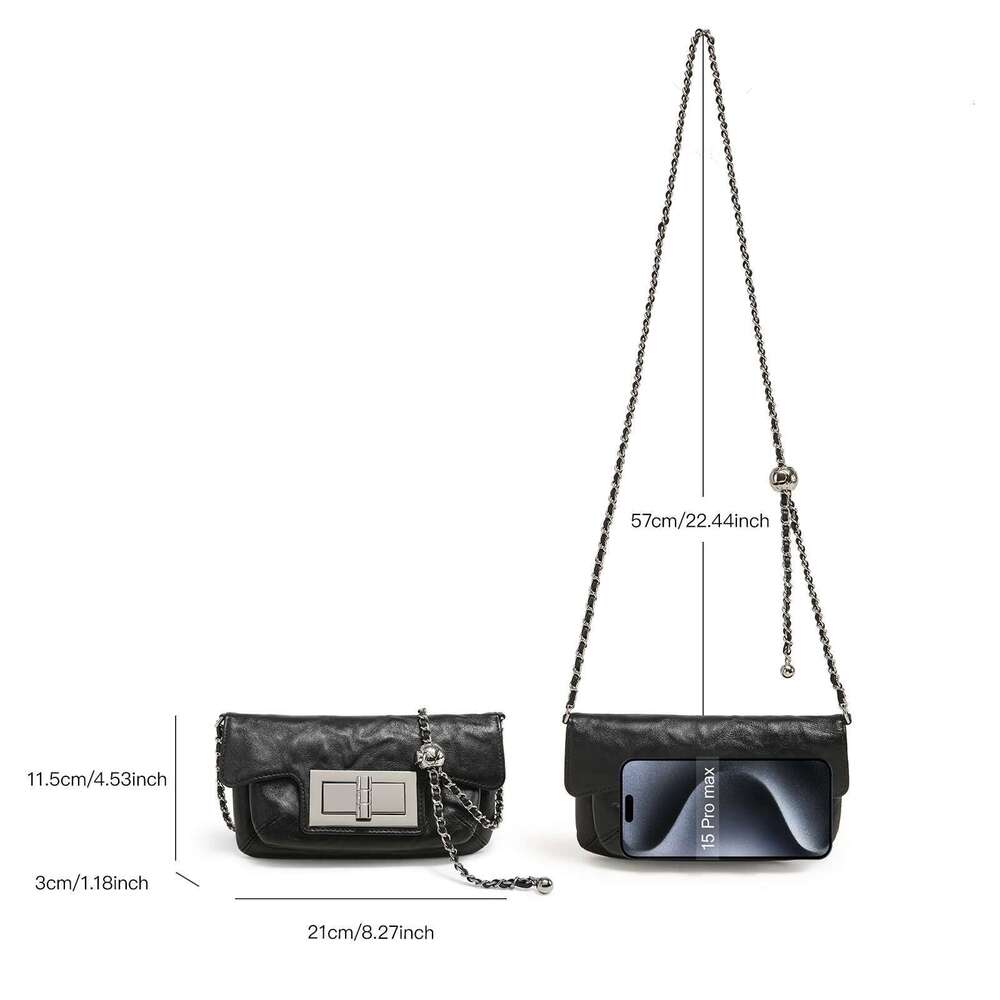 ITAMOOD Top Layer Cowhide Chain Original Designer Highend Underarm Shoulder Crossbody Fashion Female Replica Bag