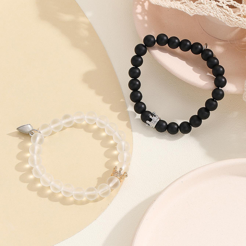 Charming Double Glow-In-The-Dark Heart Bracelets for Lovebirds