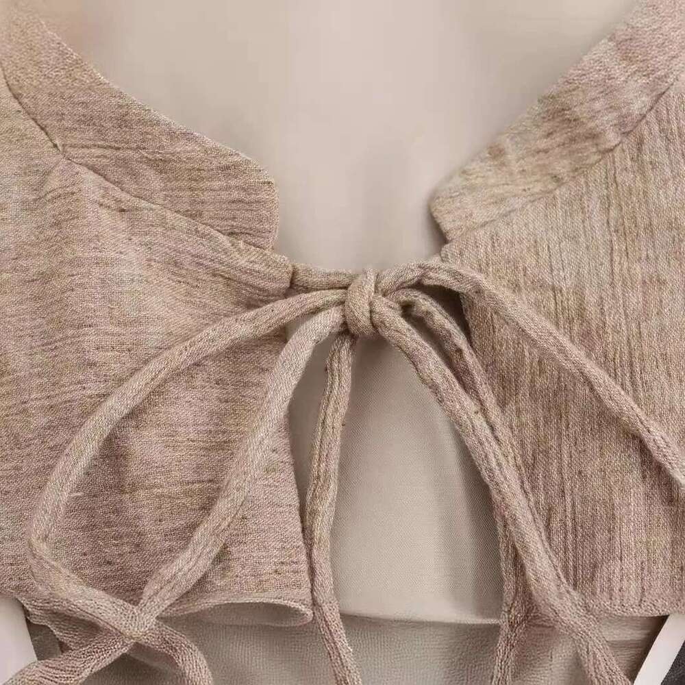 Designer Clothes ZBZA Women's Wide-Sleeved Tie Jacket Round Neck Long-Sleeved Single-Breasted Cuffed Top Spring Summer New Casual Chic Outerwear