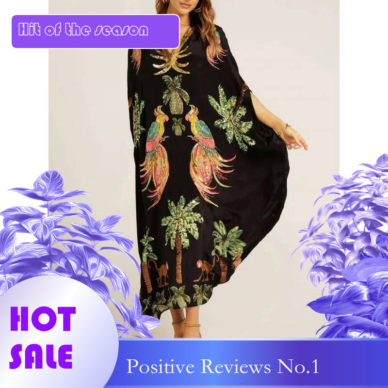 Dongdumaoyi Women S New Spring Collection V Loose Fit Fashion Printed Dress V