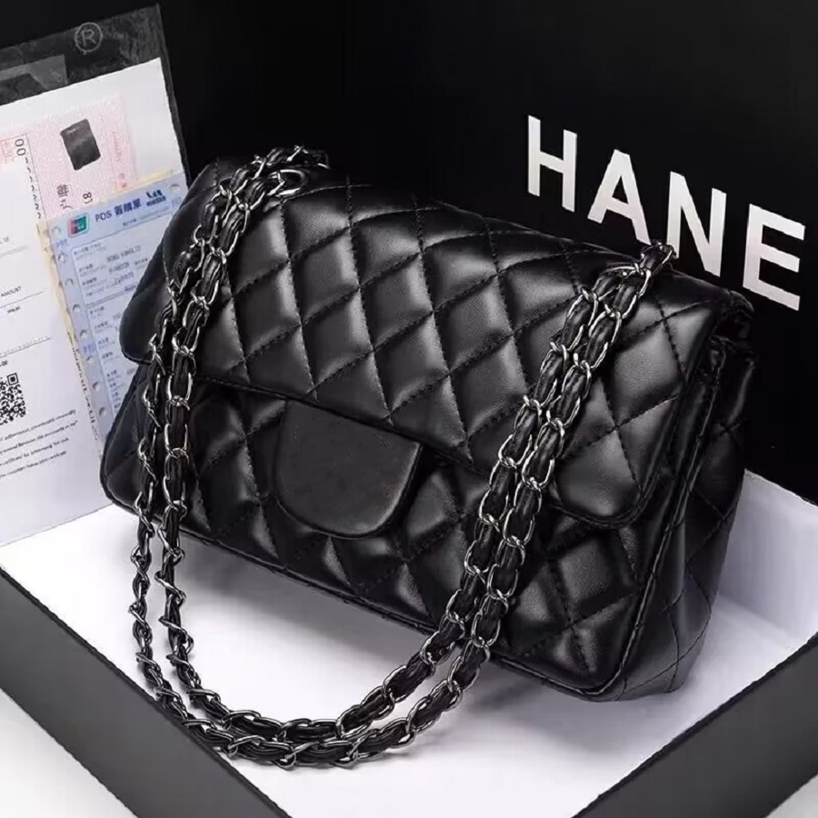 Tier Quality Jumbo Double Flap Bag Luxury Women Designer bags 26CM Real Leather Caviar Classic Black Purse Quilted Handbag Shoulder bags