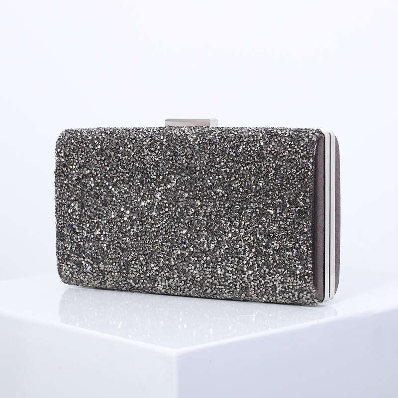 Dinner Bag Water Diamond PU Dinner Celebrity Handheld Party Banquet Wedding Evening Dress Hard Box Oblique Straddle Women S Bag KQ