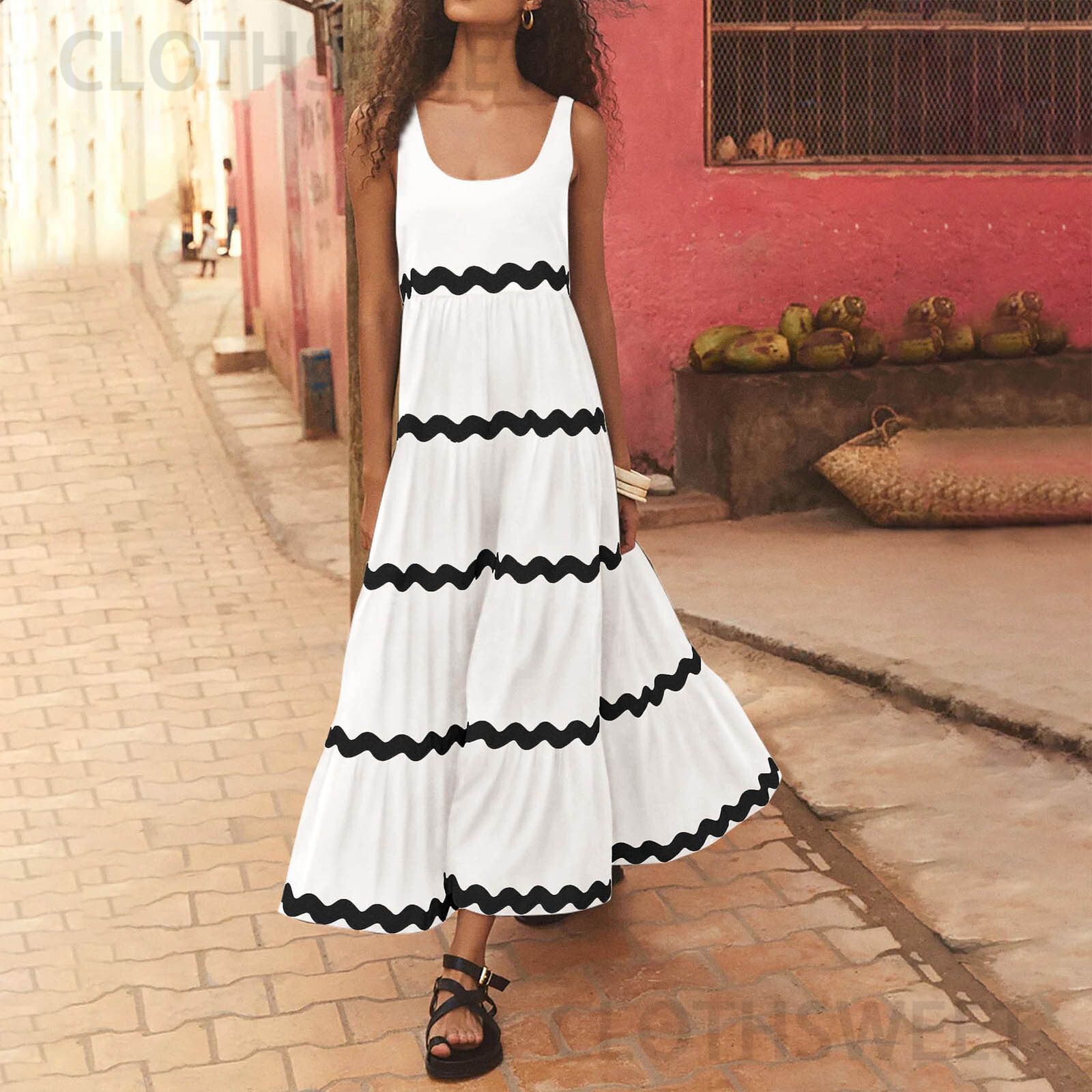 2024 Spring/Summer New Sleeveless Lace Dress Long Skirt for Women