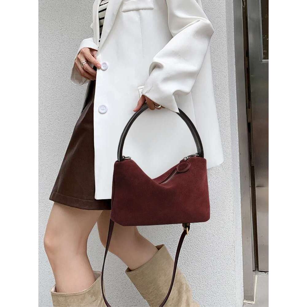 Designer Bag Leather Casual Small-Sized High-End Casual-Style Korean-Style Retro Crossbody Bag With Cowhide Material