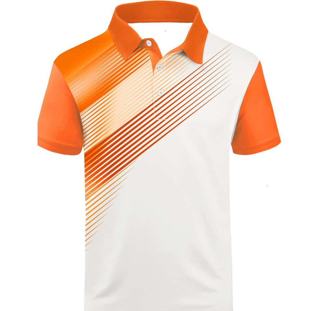 Mens Polo shirt Mens Golf Shirt Short Sleeve Sport Moisture Wicking Performance Men Collared Casual clothes Short sleeve Fashion print