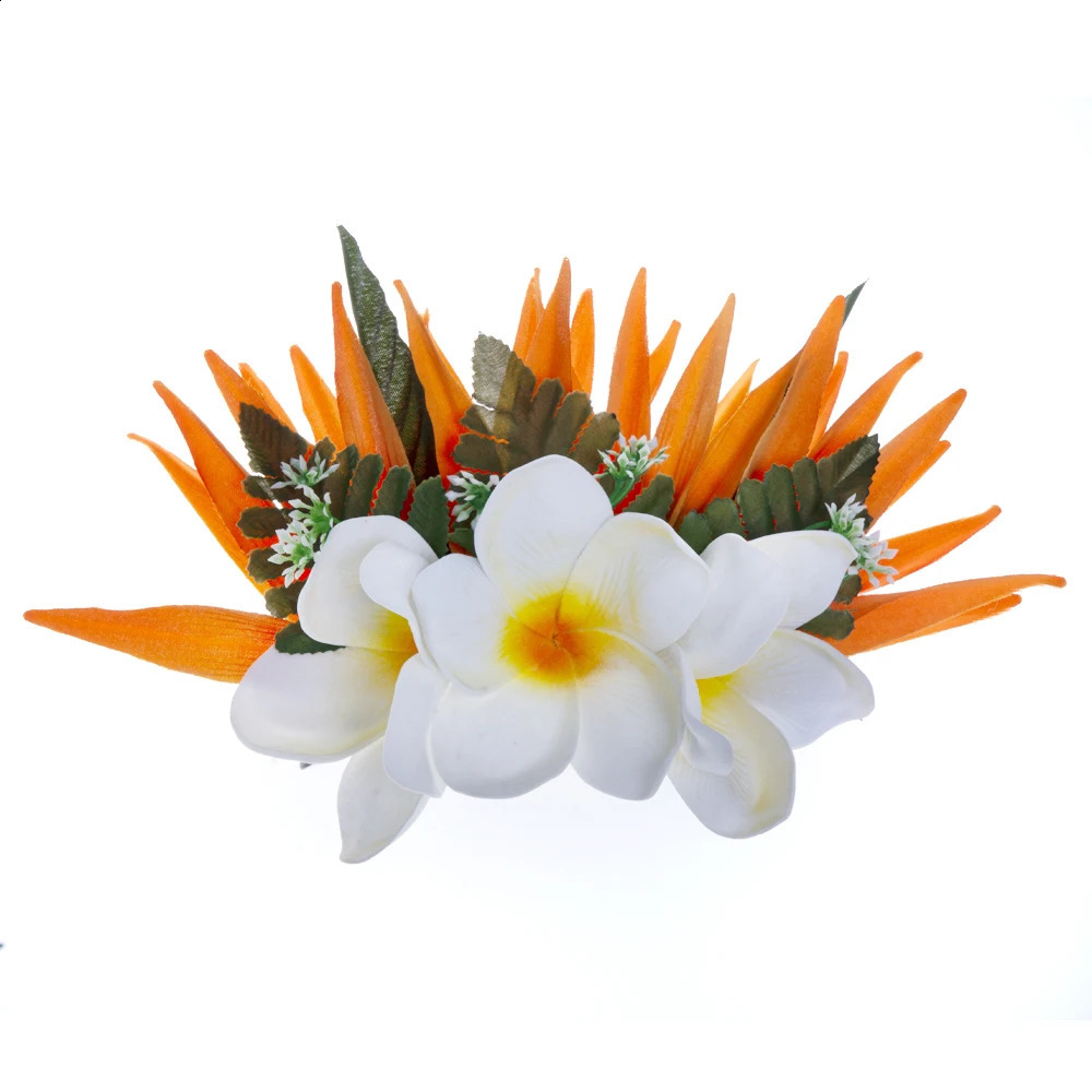 Artificial Silk Bird of Paradise Plumeria Hawaiian Foam Flower Hair Clip Decorative Hairpin Accessories for Women Girls KN-HC004 250420