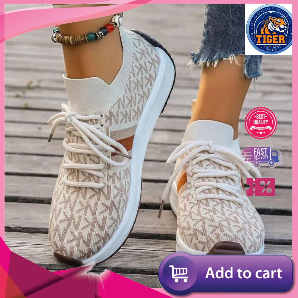 Ddmytiger Striped Autumn Women Platform Spring Summer Vulcanized Shoes Casual Running Sneakers Lace Up Wedges Breathable Sports Shoe Synonyms Outdoor 