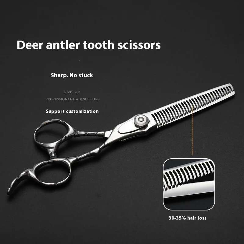 6-inch high-end salon hairstylist hairdressing scissors, flat haircuts, dental clippers, thinning haircuts, and hairdressing scissors