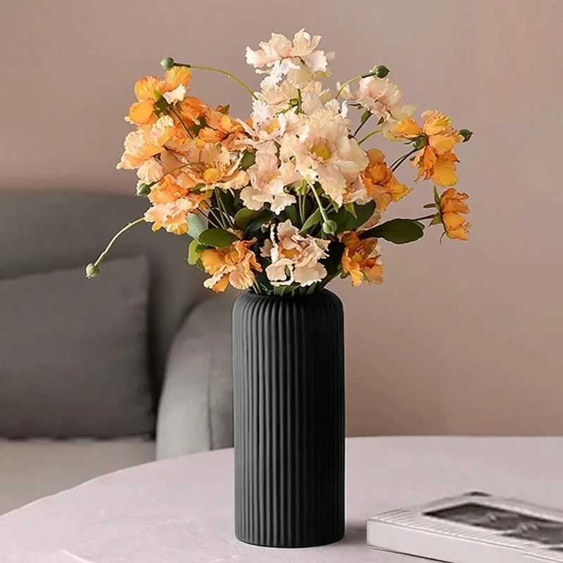 Hydroponic European-style Imitation Ceramic Plastic Flower Vases Ornaments Decorative Flower Arrangements Creative Small Vases C251124