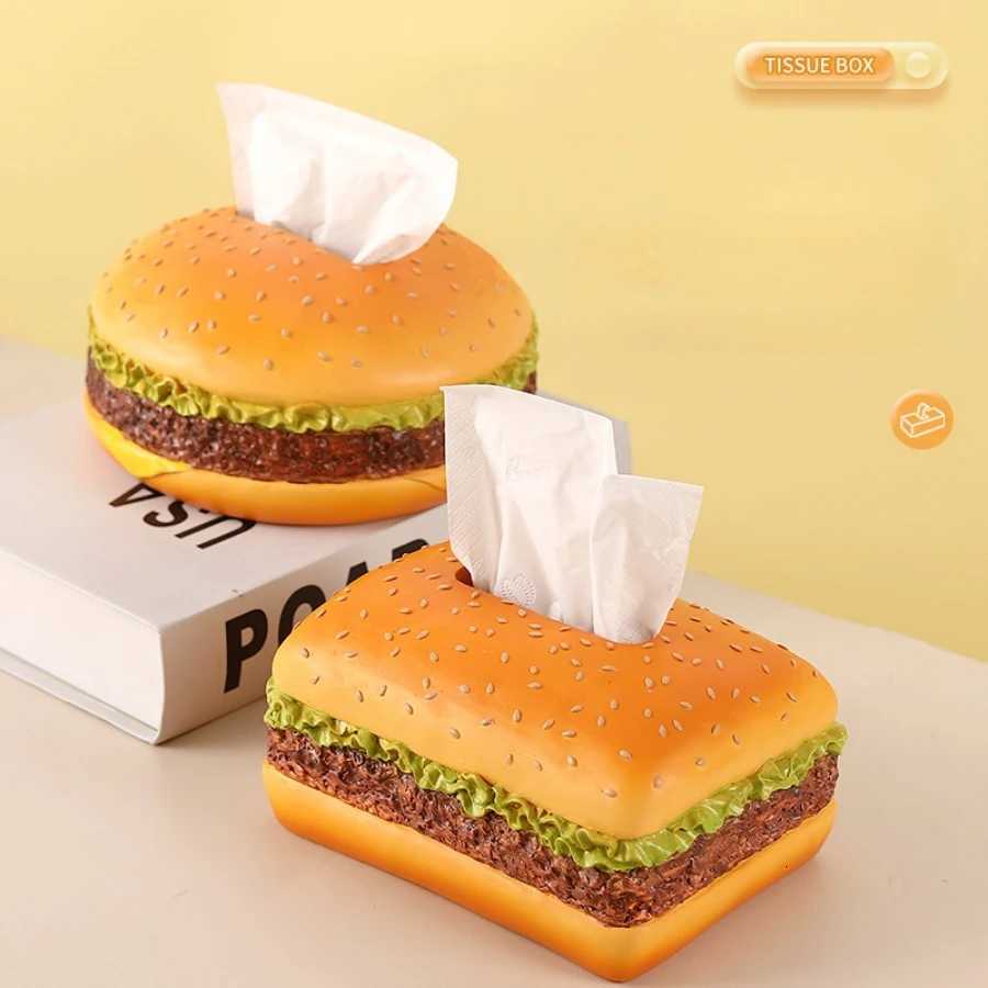 Hamburg tissue box simulation creativity is okay retro living room drawer paper box home fun decoration ornamentsM251124