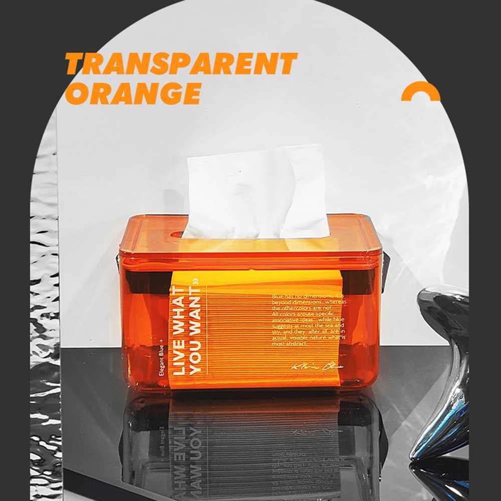 Modern Acrylic Tissue Box Transparent Fashion Napkin Holder Home Decoration Living Room Desk Decor Accessories Decorative BoxM251124