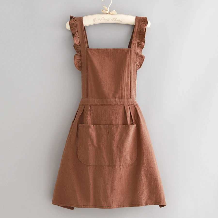 Princess Style Apron Waterproof Floral Restaurant Barista Work Uniform Apron Suitable for Restaurants Hotels Gardening C251124