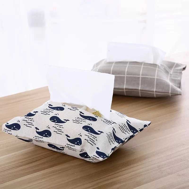 Cotton linen Tissue Box Car Tissue Container Kitchen Desk Organizer Home Living Room Decoration Napkin Tissue Holder ContainerM251124