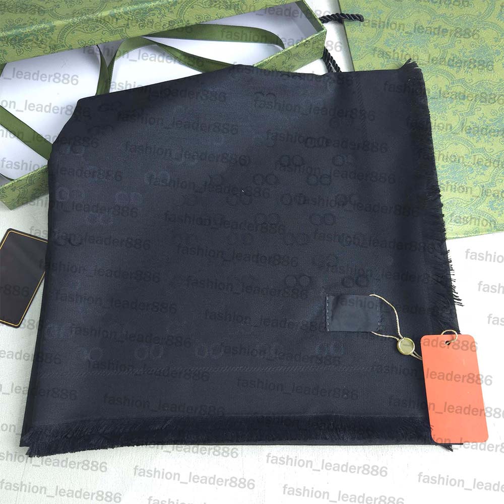 Designer Silk Scarf 140x140cm wool shawl scarves Women Fashion scarf Luxury shawl Classic scarf sjaal Black White scarf designer with box