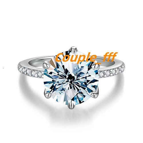 High End 5CT Blue Sapphire Red Pinky Black Yellow Blue Moissanite 925 Sterling Silver Women Men Wedding Rings Fine Jewelry
