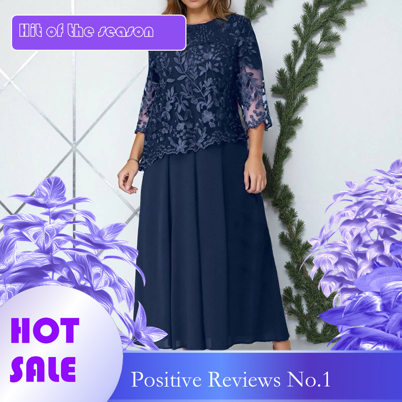 Dongdumaoyi Plus Size Long Dresses Women Clothing Summer Embroidery Fake Two Piece Elegant Party Dress For Wedding Guest Church