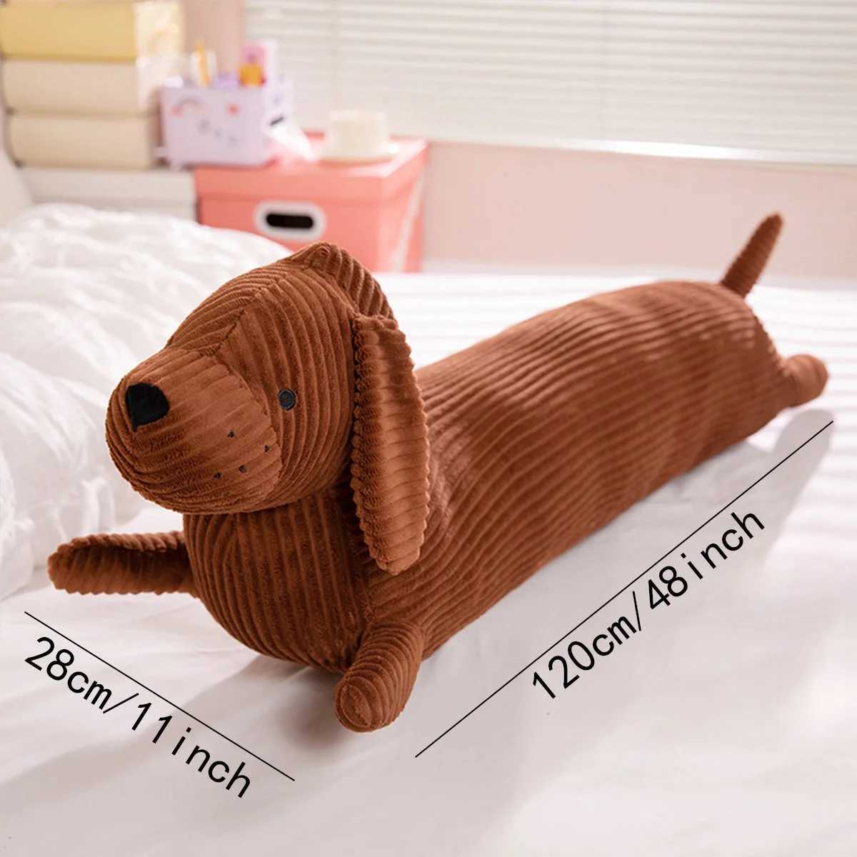 1pc Dachshund dog Plush throw Pillow Soft and Durable Faux Fur Throwing sofa Pillow Cushion Dachshund Animal G251124